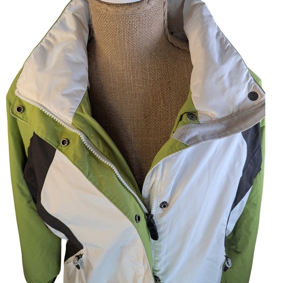 Columbia Sportswear Company Women's Ski Jacket Green White Waterproof Size L - Picture 2 of 12